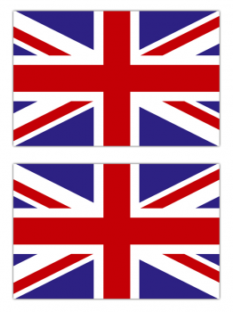 Aufkleber Union Jack / UK-Flagge 2 Stück